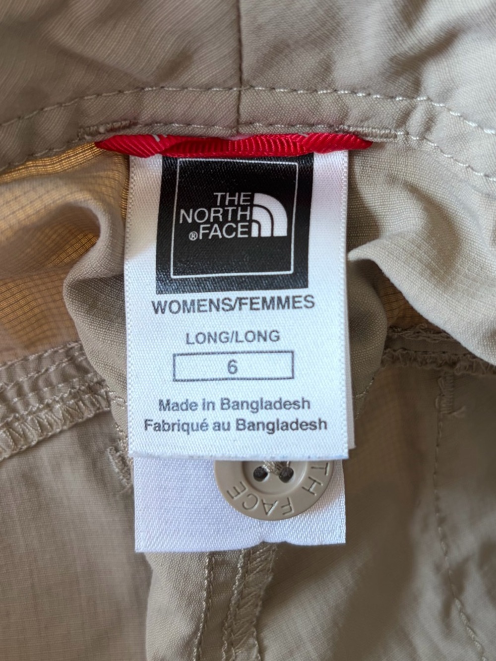 The North Face Women’s Khaki Tan Nylon Hiking Shorts Outdoor Athletic Breathable - Picture 3 of 10